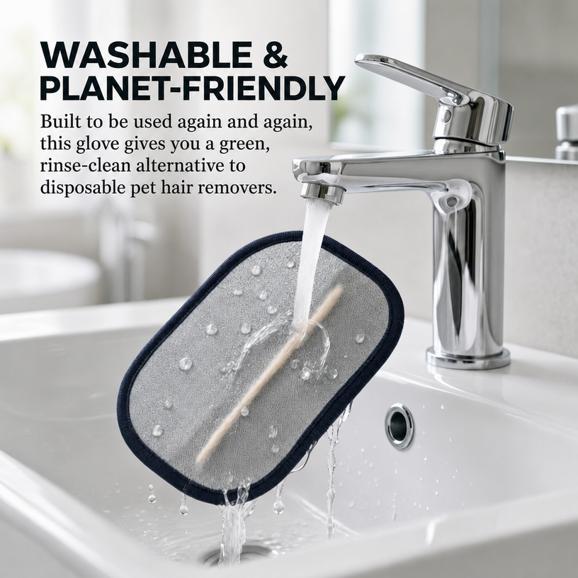 Rinse the Rearpaw glove under the tap and reuse it