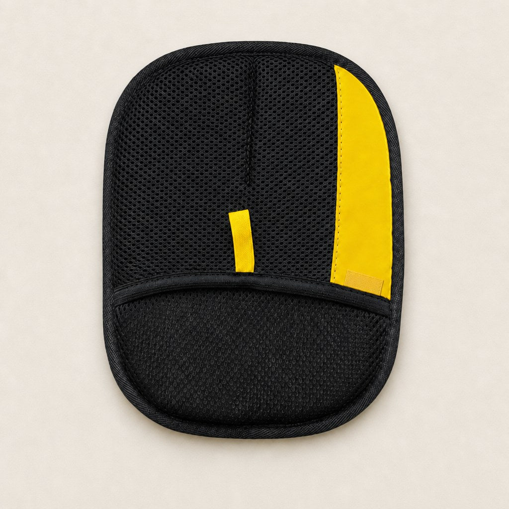 Rearpaw Fur Glove in black and yellow